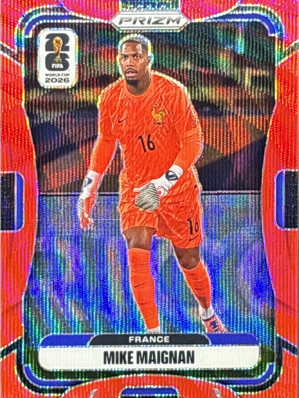 Panini Prizm Mike Maignan Soccer Card - Red Prizm LE 28/39